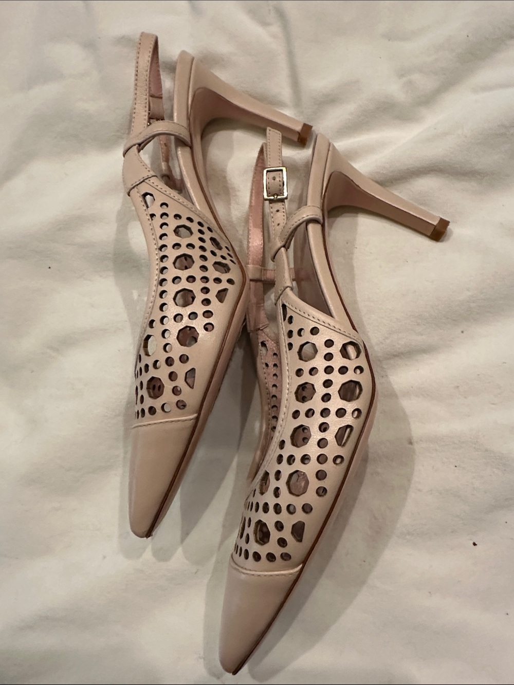 kate spade Blush Nude Pointed Slingback Heels - Picture 8 of 11
